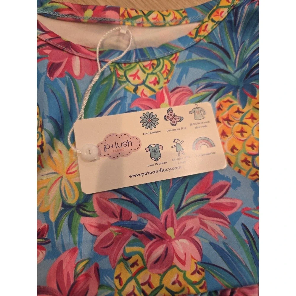 Pete & Lucy Preppy Pineapples 2 Piece Set Size 2T